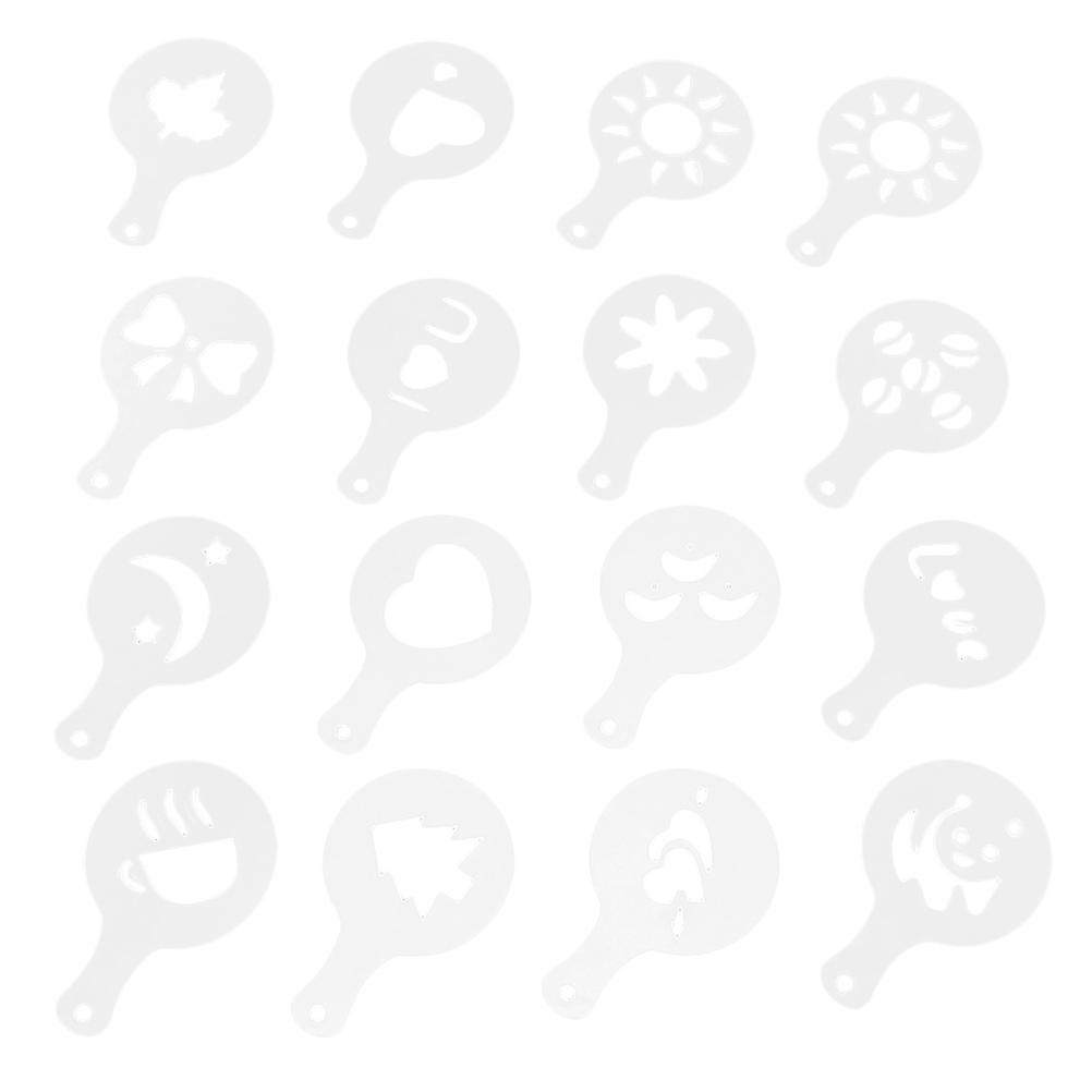 Cake Stencil 64Pcs Plastic Coffee Decoration Templates Suitable For Hobbies Like Baking And Latte Creation