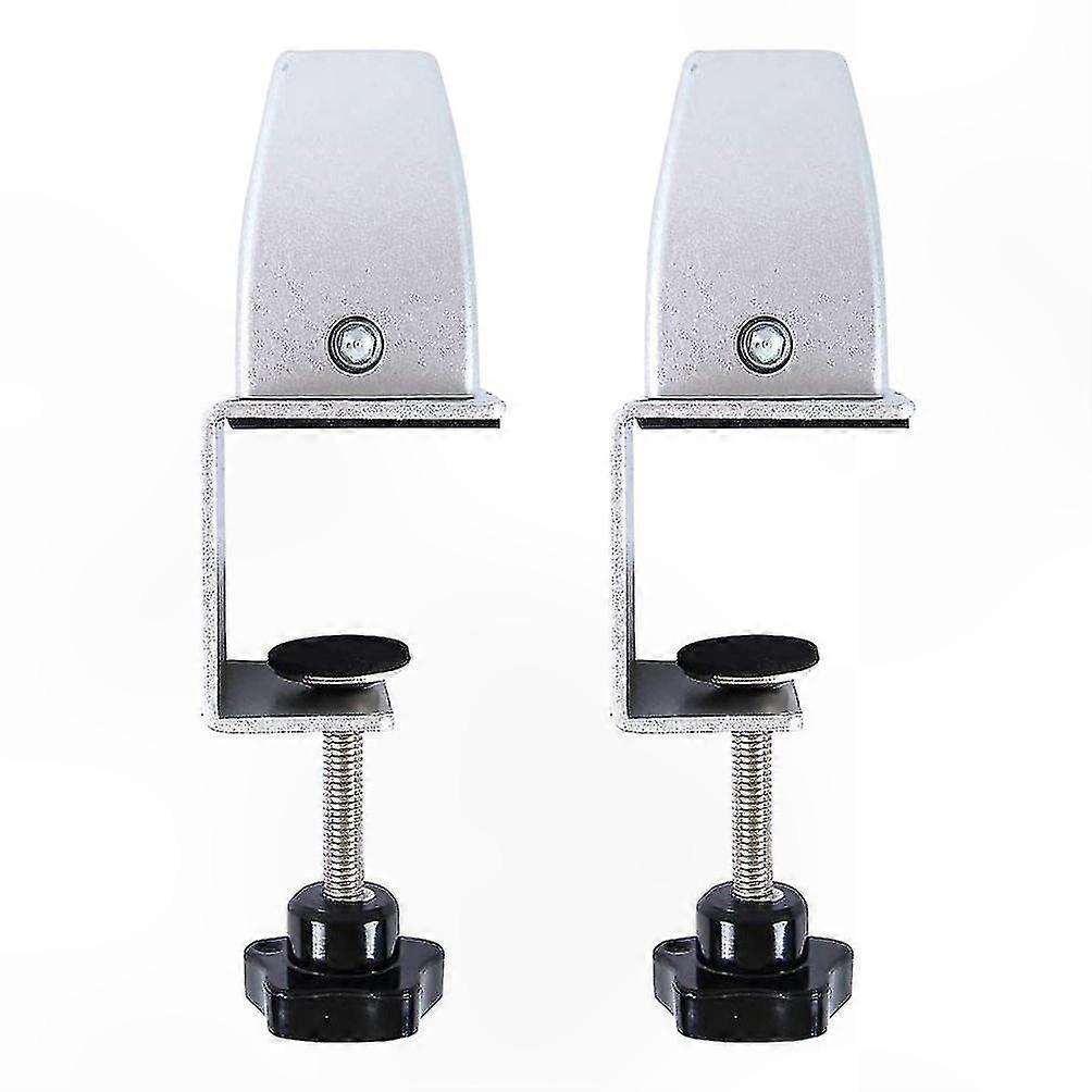 2-Pack Desk Divider Clamps for Privacy Screens, Adjustable Partition Clips for Office Workspaces