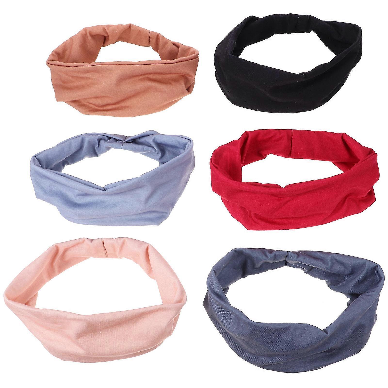 Sweat Absorption Headband Women Circular Design For Gym Running Yoga Soft Comfortable 6Pcs