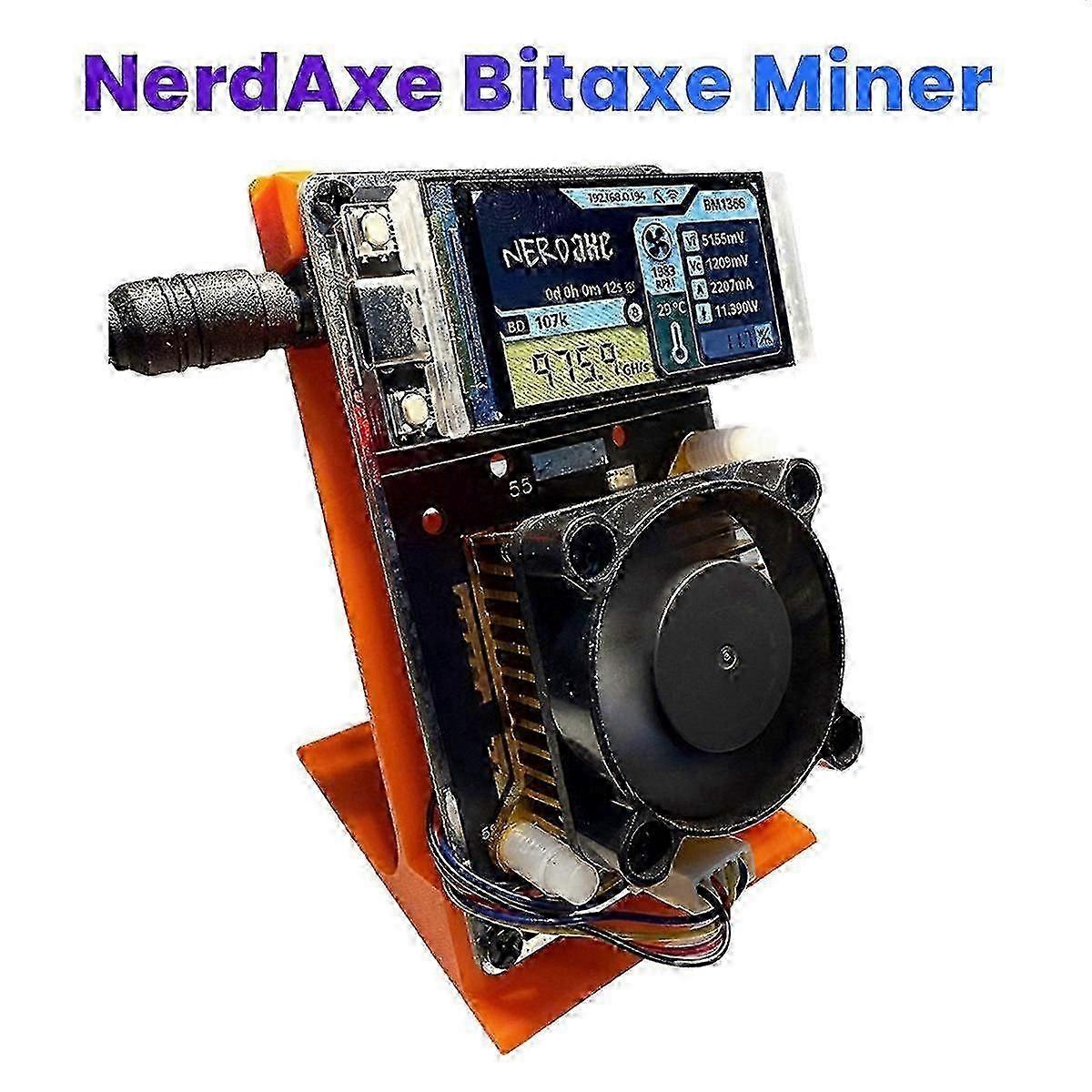 Upgraded NerdAxe NerdMiner Solo Lottery BTC Miner with AU Plug -  High-Performance Cryptocurrency Mining Device