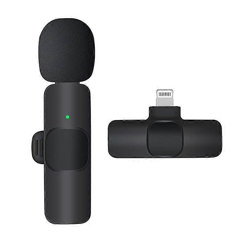 1pcs Wireless Lavalier Microphone for iPhone ,iPad, Lapel Mics Plug-Play 2.4G Ultra-Low Delay Built-in Noise Reduction Chip 4H Working Time for Video 