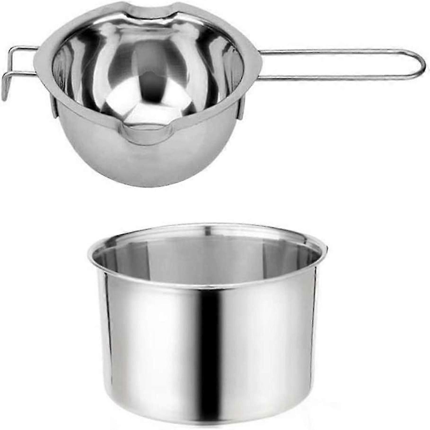 Long Handle Wax Melting Pot Chocolate Melting Pot Suitable for Camping - 2 Pieces