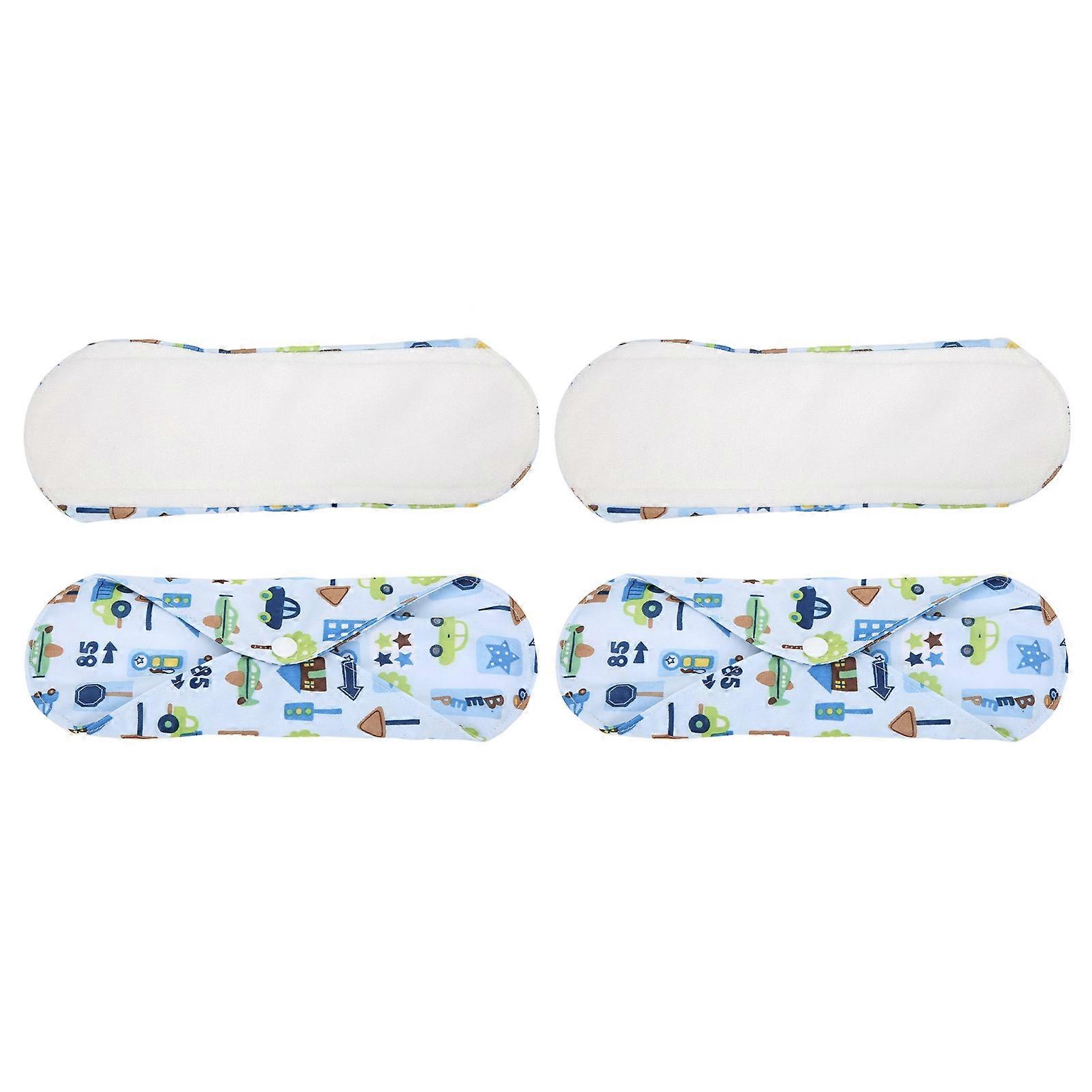 4Pcs Reusable Bamboo Charcoal Cloth Sanitary Pads 18x25cm