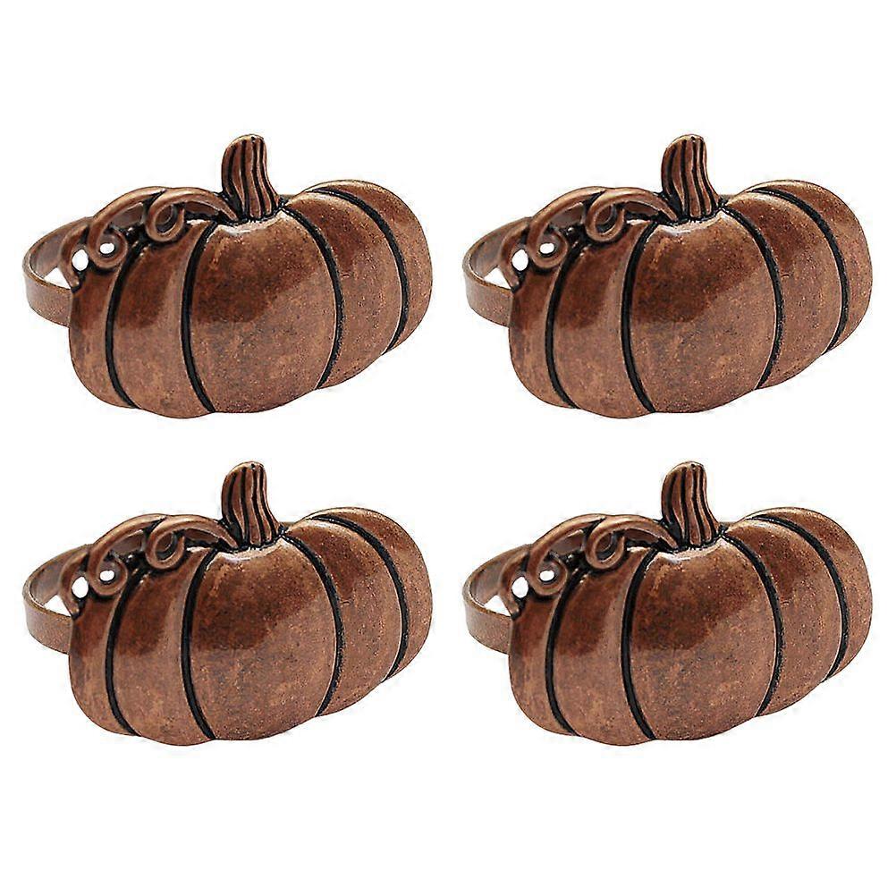 4 stk chic retro stil halloween kreativ græskar form design servietringe