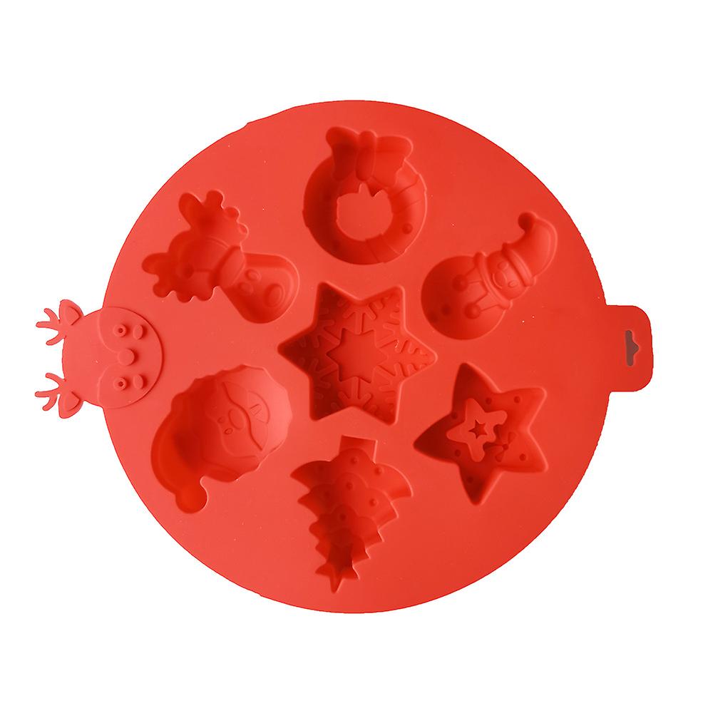 7 Hole Christmas Mousse Cake Molds Silicone