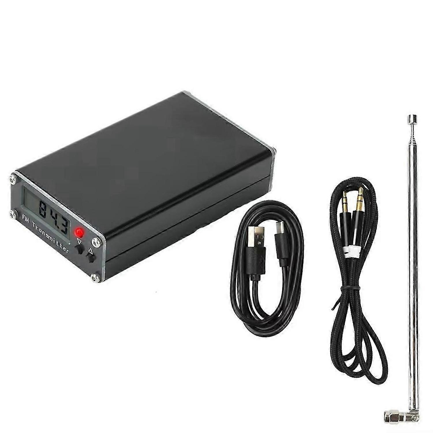 2000M 0.5W FM Transmitter 76-108Mhz LCD Digital Display FM Stereo Transmitter Churches CAR Radio Broadcast Campus Statio