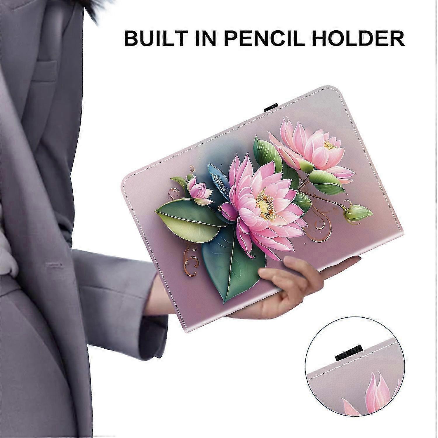 For Lenovo Tab K11 Plus/M11 Plus Leather Case Pattern Printed Stand Tablet Cover with Card Slots
