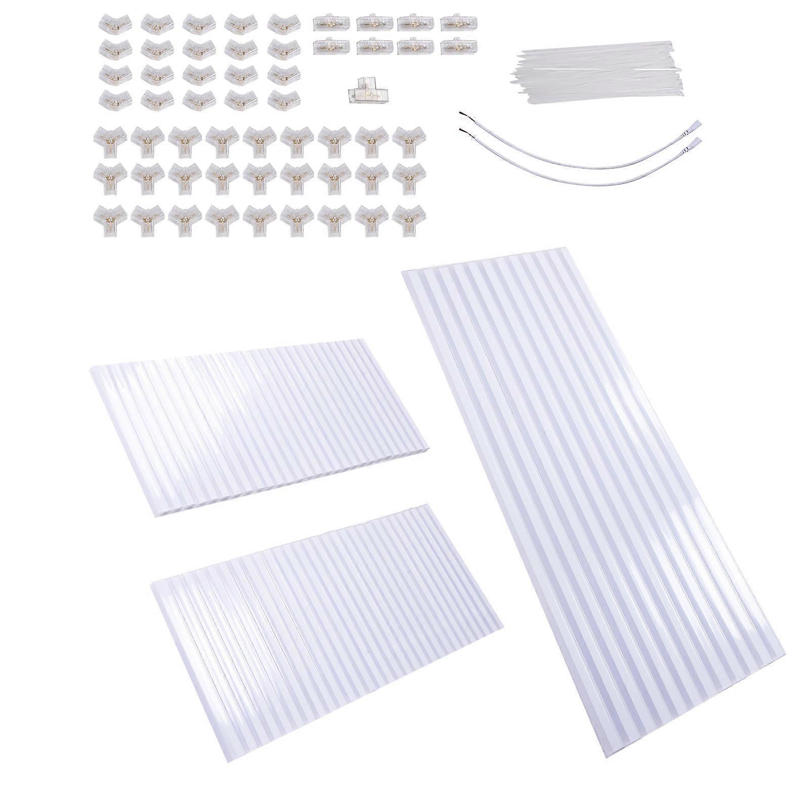 672W Hex LED Garage Light 86400lm 6500K Rectangular Frame