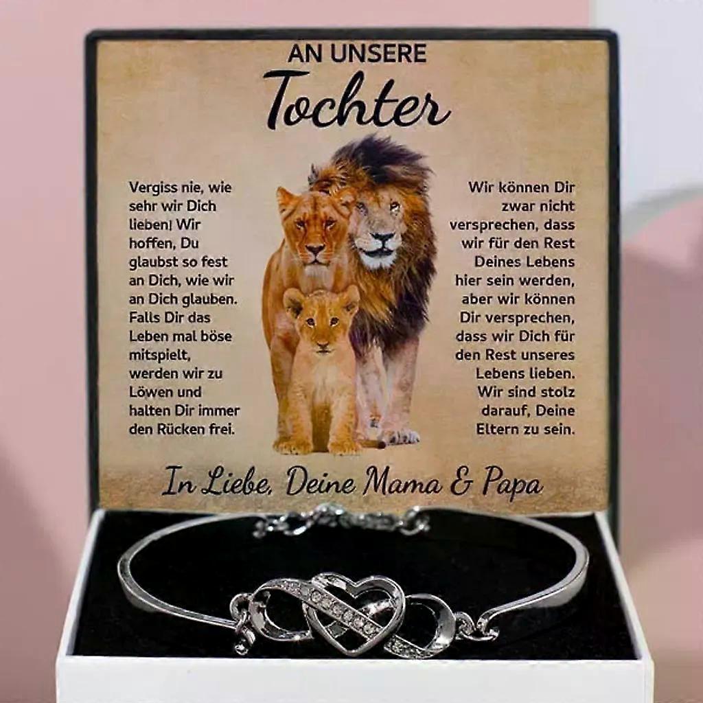 Pulseira Filha com Caixa de Presente, Zircônia - Presente Perfeito - NAMI_HEARTBRACELET