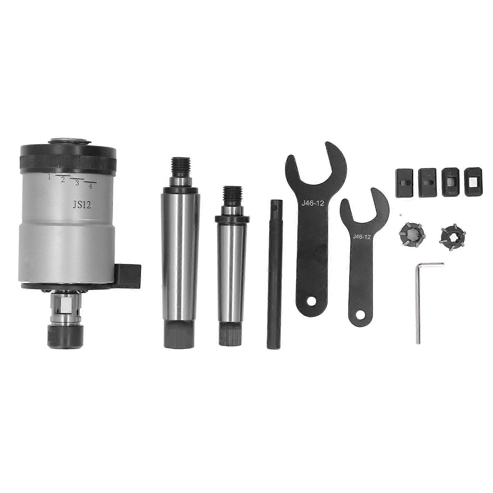 Reversible Tap Chuck Set High Speed Steel Self Reversing Tapping Head Hand Tool J4621 with 2MT 3MT Shanks 2 Collets