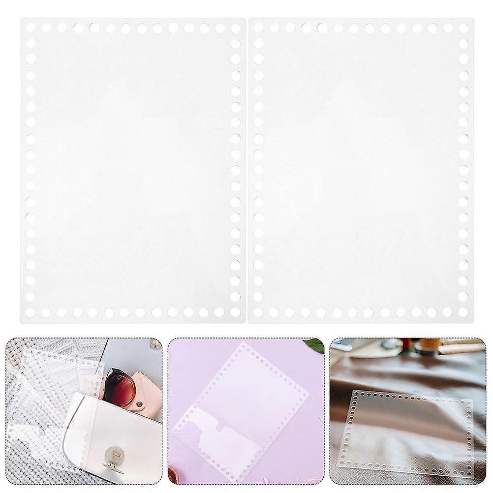 15Pcs Acrylic Crochet Base for Weaving Transparent Bag Bottom Board