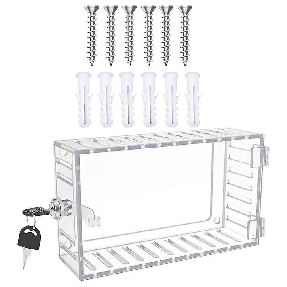 Transparent Thermostat Lock Box for Wall Protection in 4Sets Acrylic Material