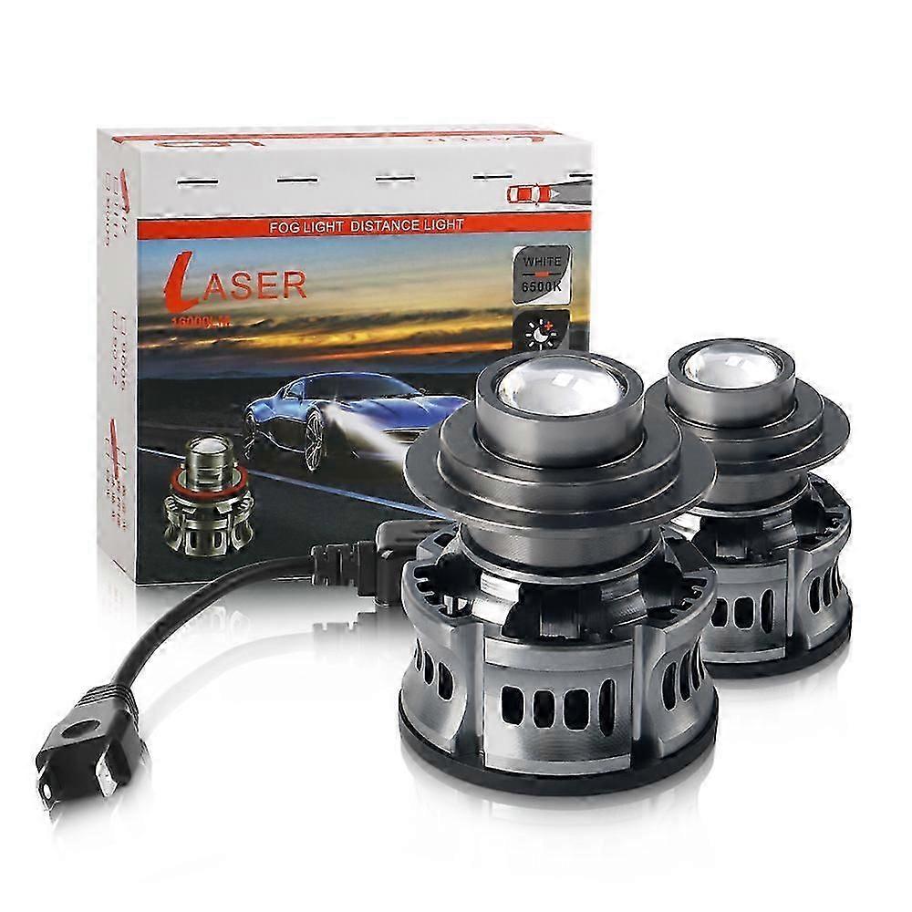 2pcs Car Laser H8 H11 H7 Hb4 9006 Led Light Bulb Project Lens Headlight Projector Fog Lights Automotive 12v Driving Running Lamp