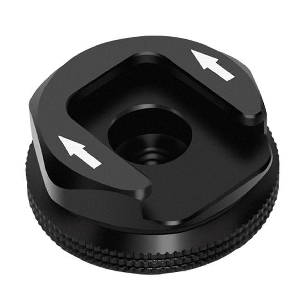 DSLR 1/4inch Tripod Mount Screw Black Mic to Flash ColdShoe Adapter Stand for Camera Cage Monitor P