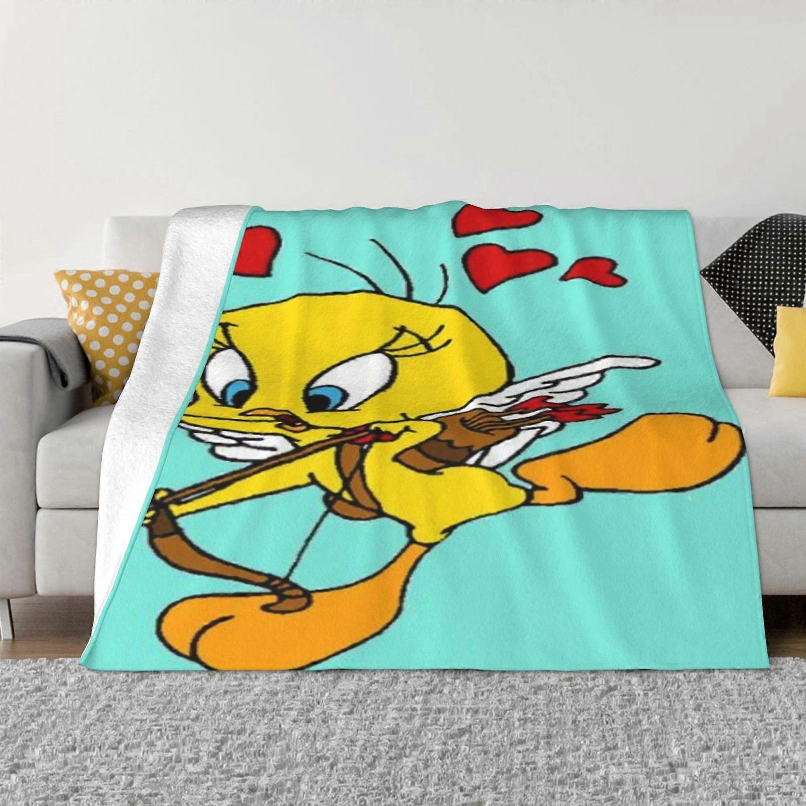 n369 TweetyBird Filt Super Soft Throw Blanket, Varm Lätt Plysch Filtar ju369