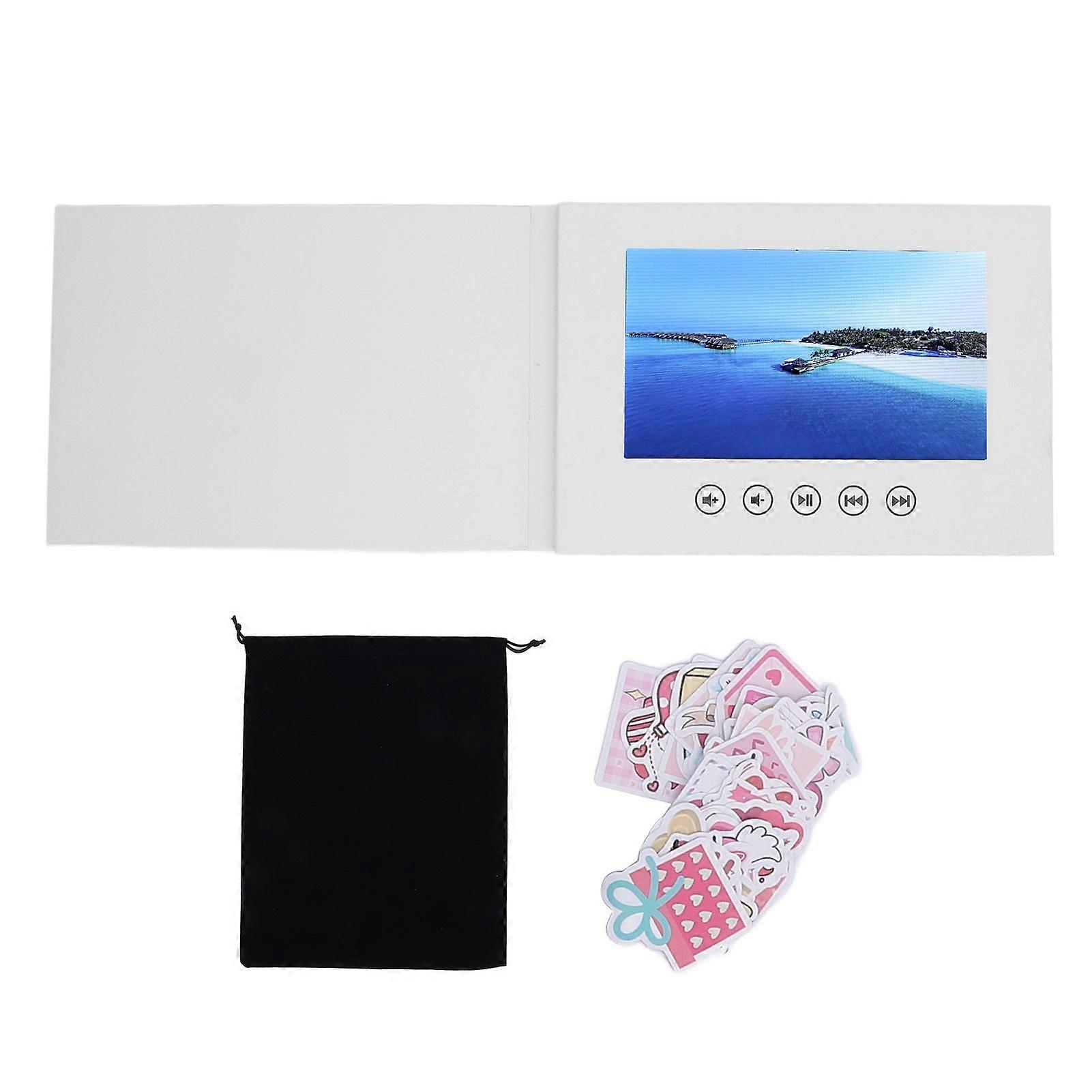 Video Greeting Card 210x150x10mm LCD Color Screen 128MB Memory Built in Speaker Electronic Greeting Card Video Brochure 5 Inch Display