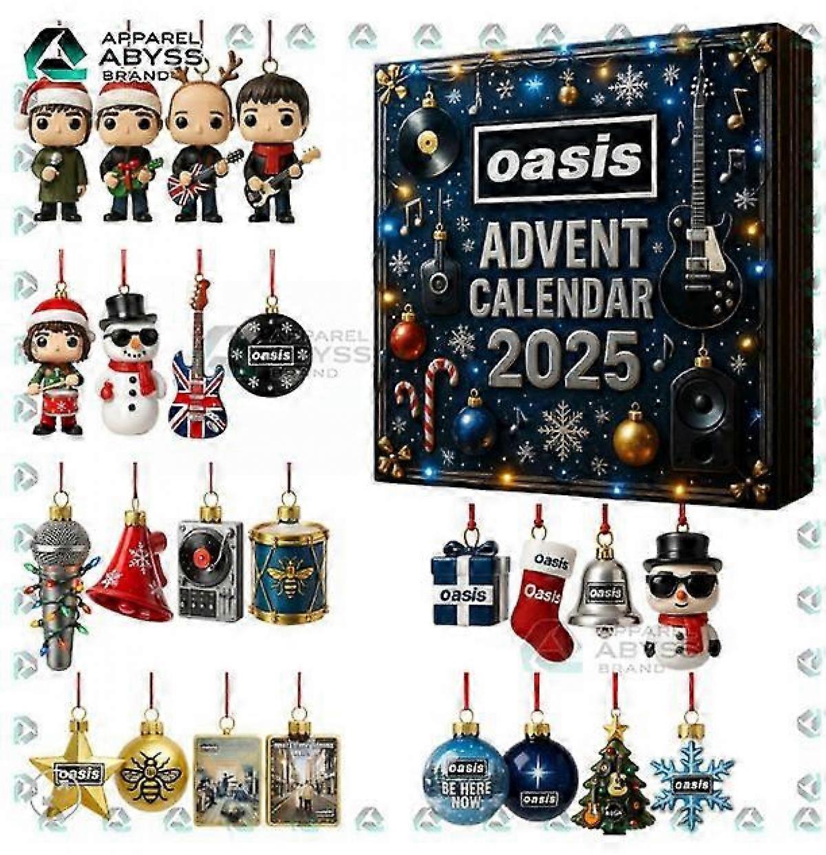 Oase Britischer Rock Advent Urlaub Blinde Box Weihnachtsbaumschmuck Acryl Anhänger