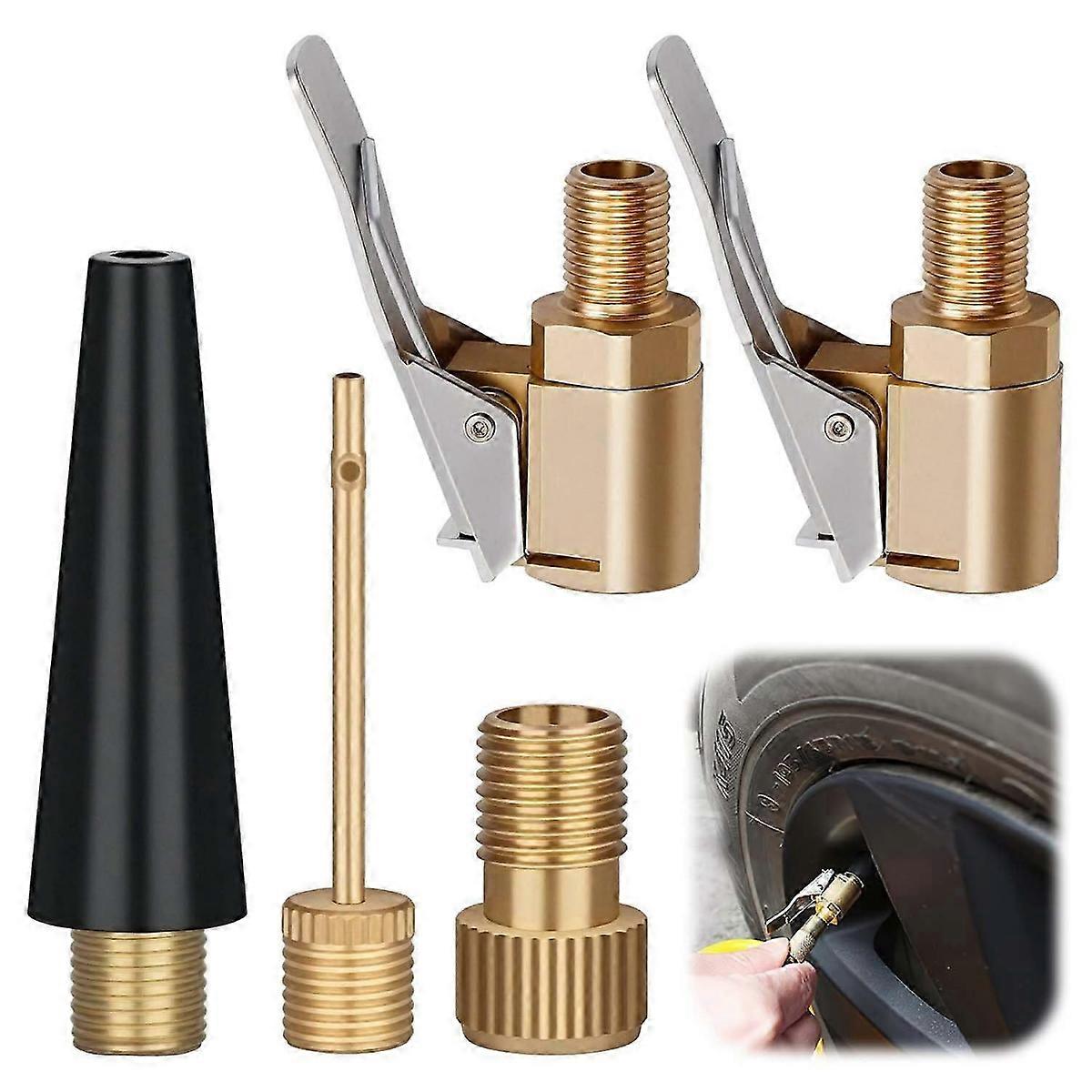 Multifunctional Valve Adapter Set Compatible with Bosch EasyPump Bosch Air Pump Adapter Attachments, for Car Tyres, Bicycles Balls