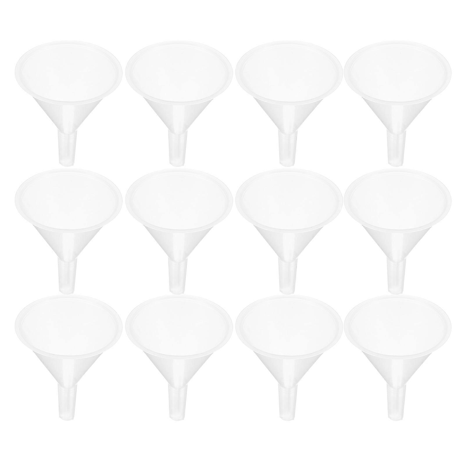 Laboratory Plastic Funnel for Liquid Transfer 20Pcs Transparent ABS Funnels