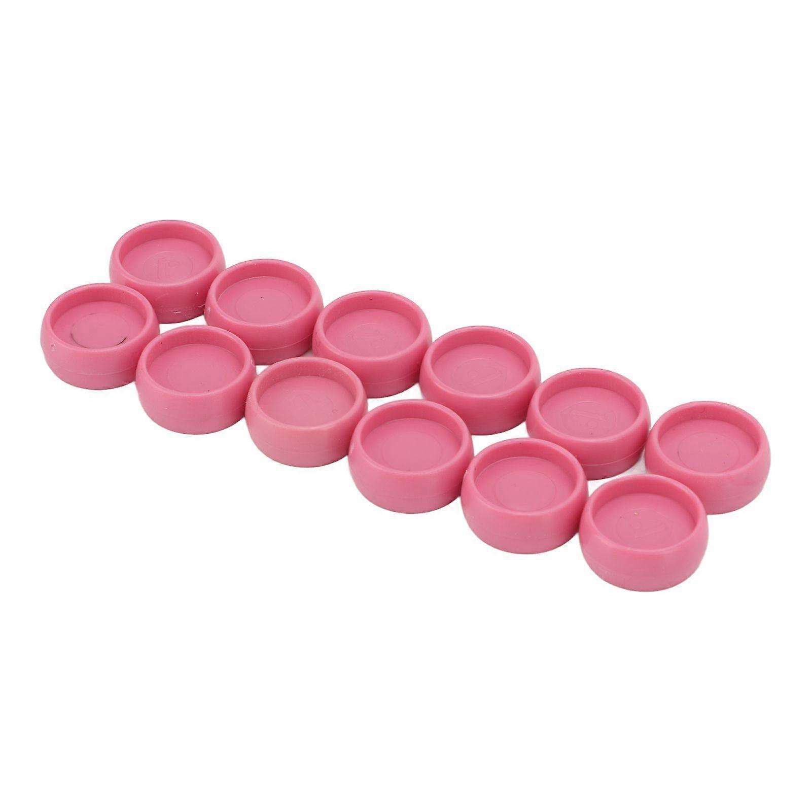 12 Pcs Plastic Binding Rings 10mm Portable DIY T Type Mushroom Hole Pack Plastic Binder Ring Accessories RingLight Pink