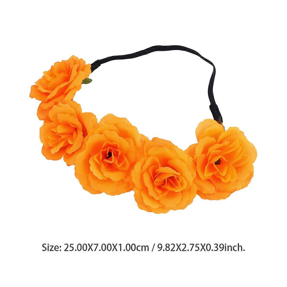 Halloween Headwear Simulation Flower for Decoration 5Pcs Assorted Color Mix