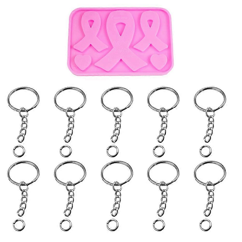 Silicone Mold Keychain Ribbon Shape for Creative DIY 11Pcs Collection