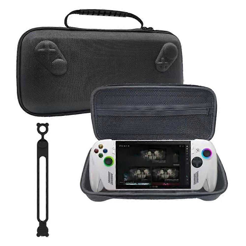 Compatible For Asus ROG Xbox Ally X (2025) Portable Game Console Carrying Case Storage Bag with Silicone Cable Tie