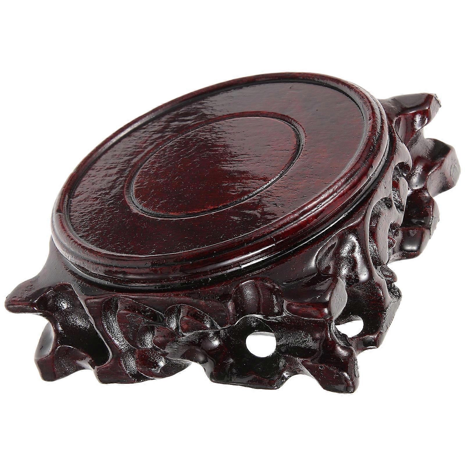 Wood Display Base for Buddha Statue with 5Pcs Wooden Pedestal for Home Use