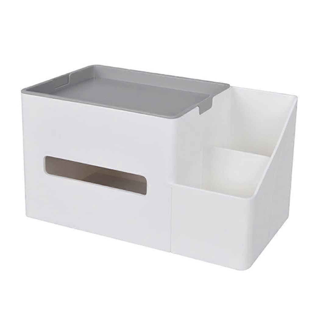 Tissue Box Multifunctional Desktop Storage Box, Square Case Organizer For Home Bedroom Remote And Phone
