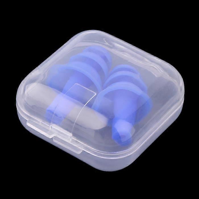 2 Pairs Silicone Ear Plugs Anti Noise Snoring Comfortable Earplugs for Study Sleeping