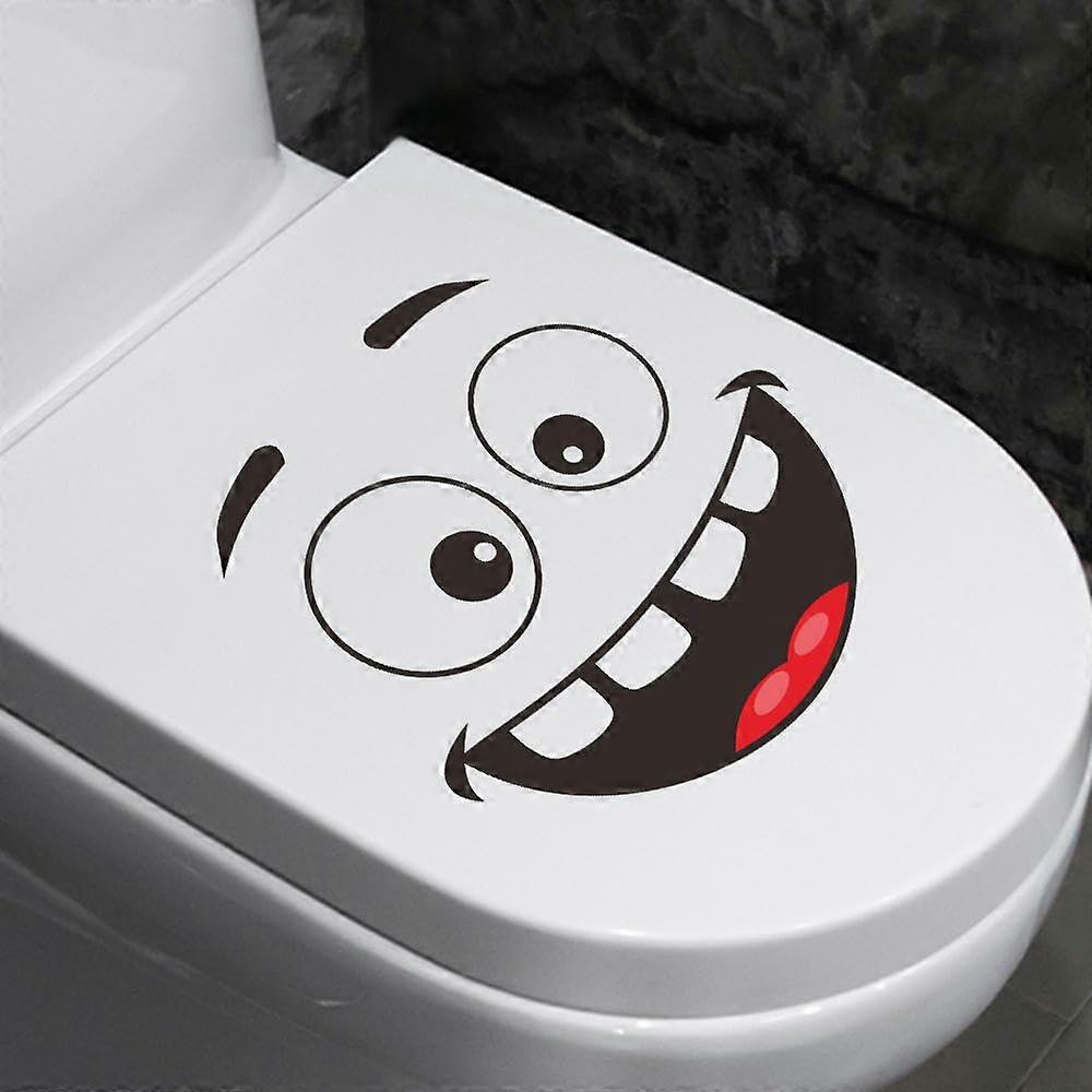 Toilet Lid Stickers 26x30 Cm, 4Pack, Cartoon Smile Face SelfAdhesive For Toilet Seat Wall PVC Refrigerator