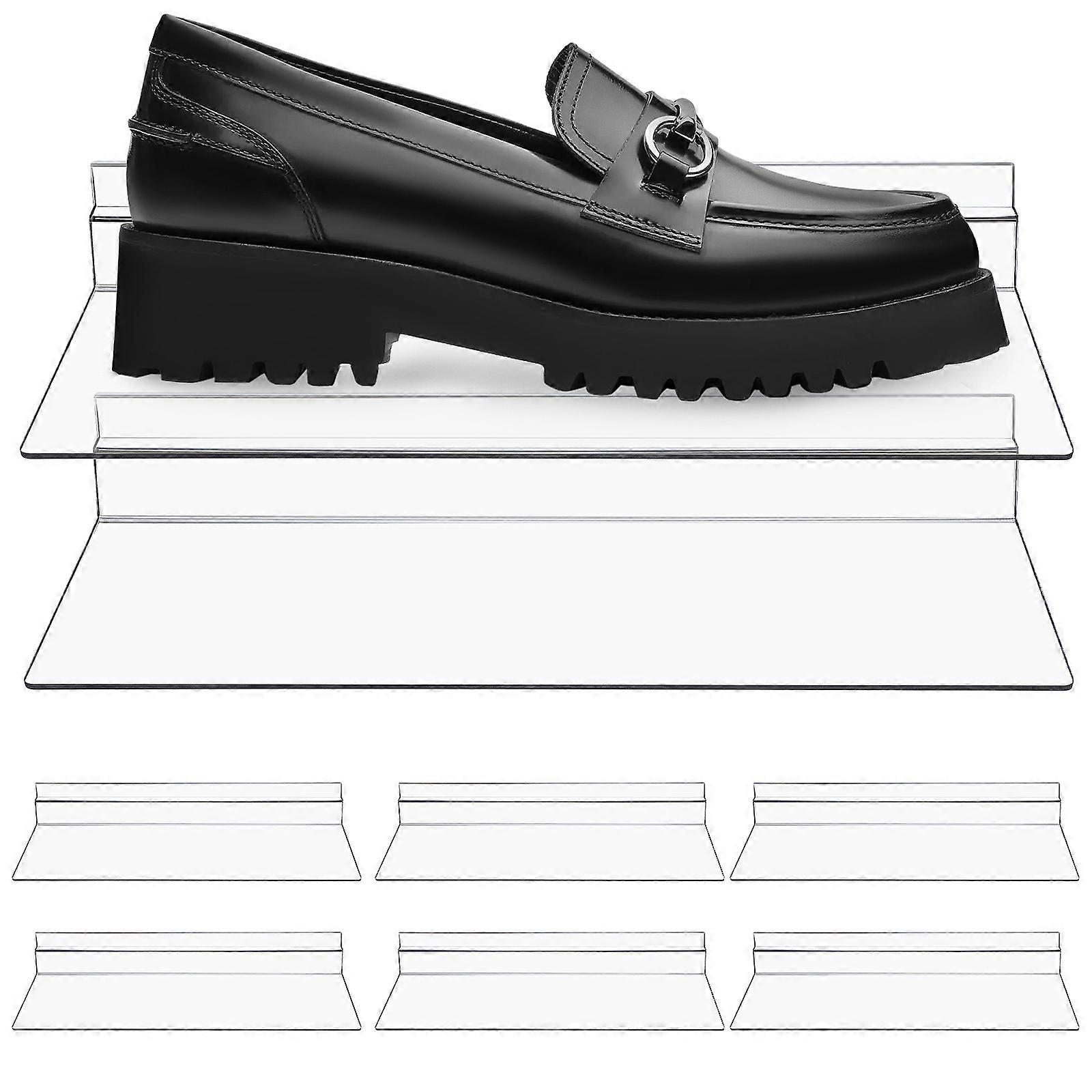 Plastic Shoe Shelves Clear Wall Shelf for Store Display 32Pcs
