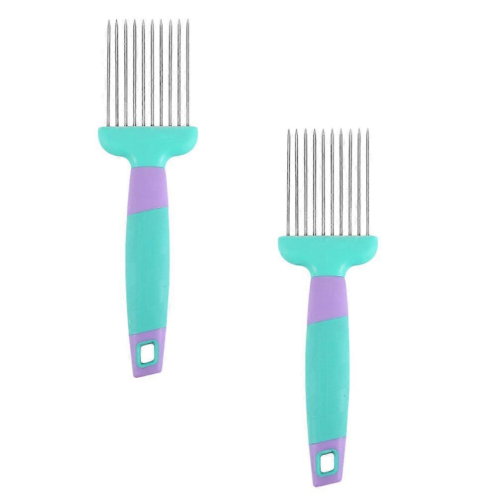 Onion Holder for Slicing Stainless Steel Food Slicers Assistant 2Pcs Kit