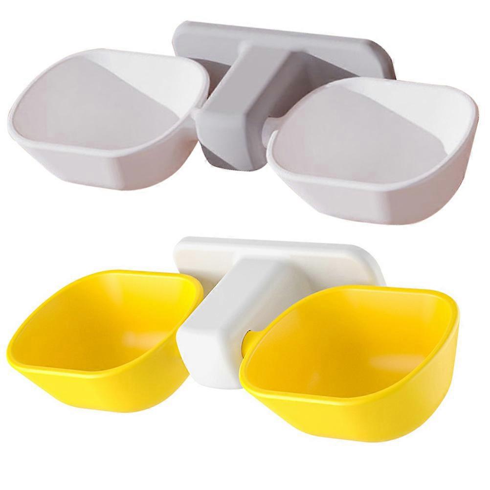 Wall-Mounted Feeding Bowl Cat Food Bowls Reduces Noise Easy Feeding 2Pack