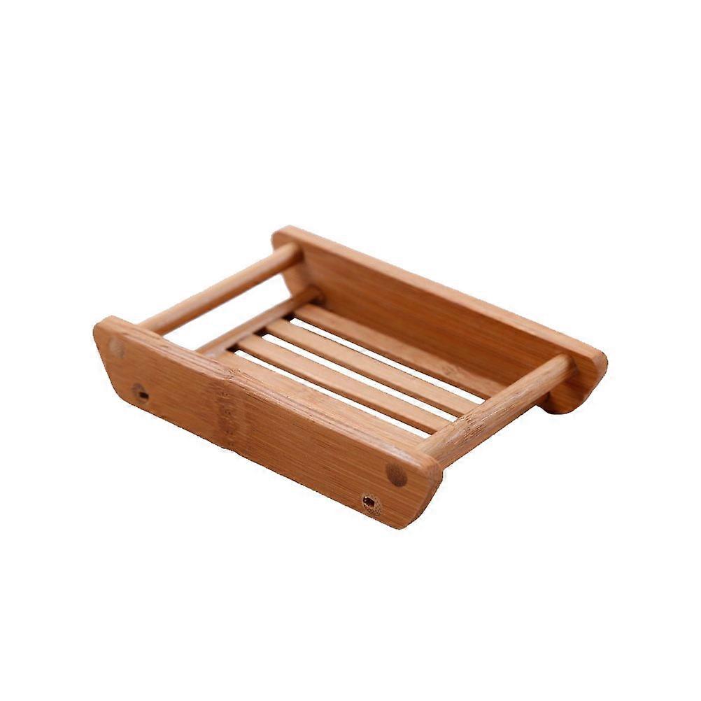 Creative Simplicity Wooden Soap Tray for Draining 2Pcs Bathroom Dish