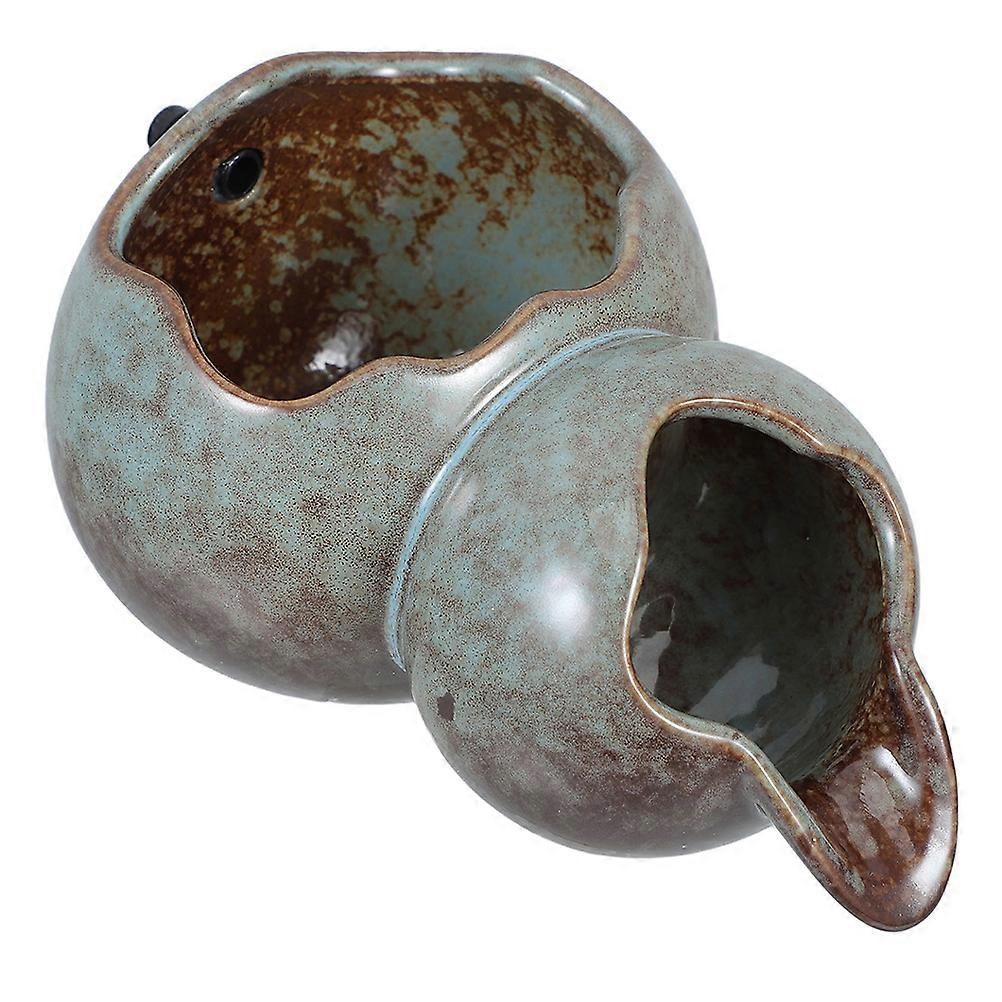 Ceramic Fountain Jar for Decoration 2Pcs Indoor Tabletop Cascading Water Feature