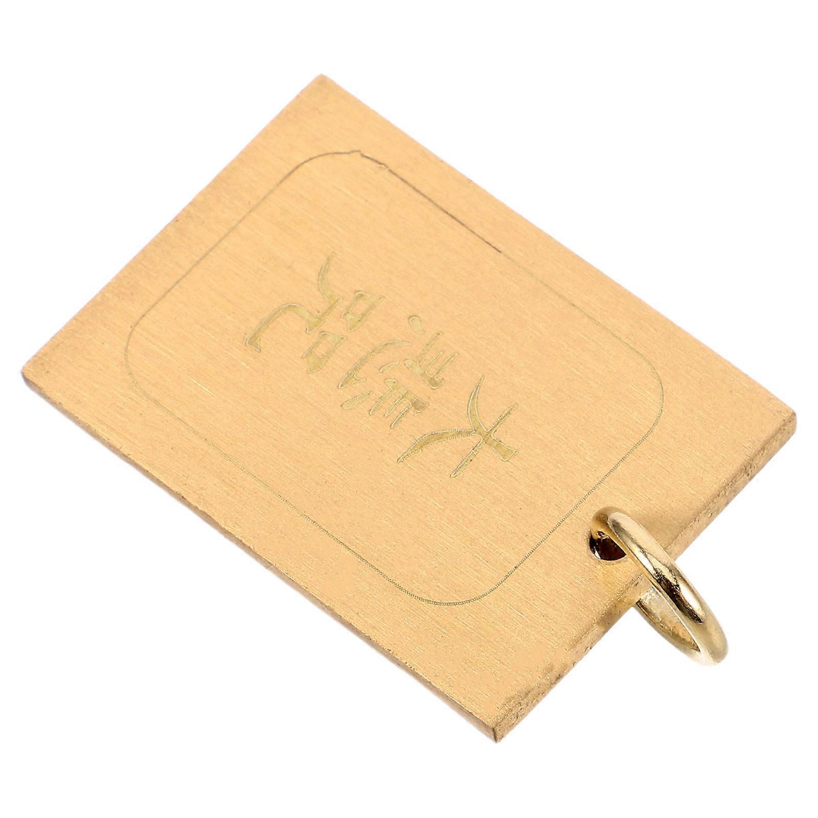 Brass Chinese Style Pendant Keychain for Good Luck 4Pcs Feng Shui Accessory