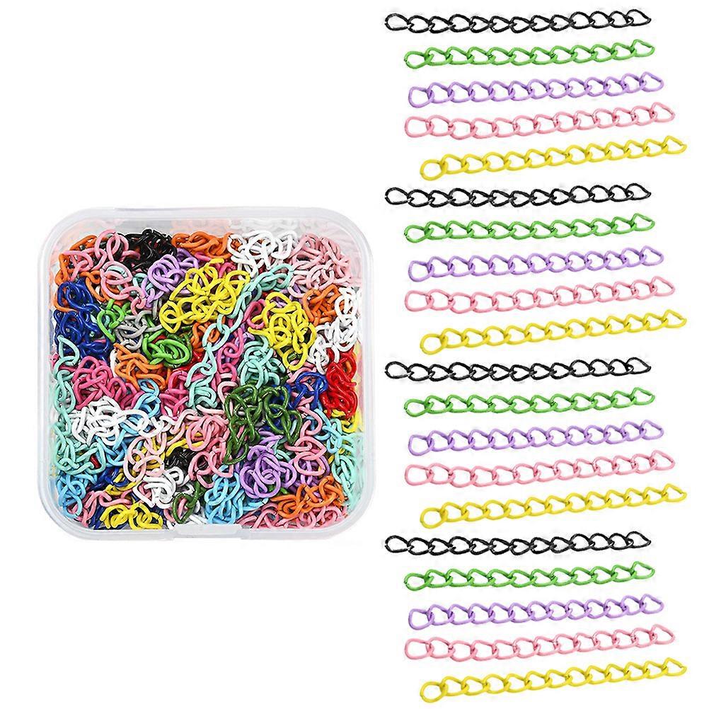 Iron Chain for DIY Jewelry Making Extension Chains 400Pcs Bulk Set