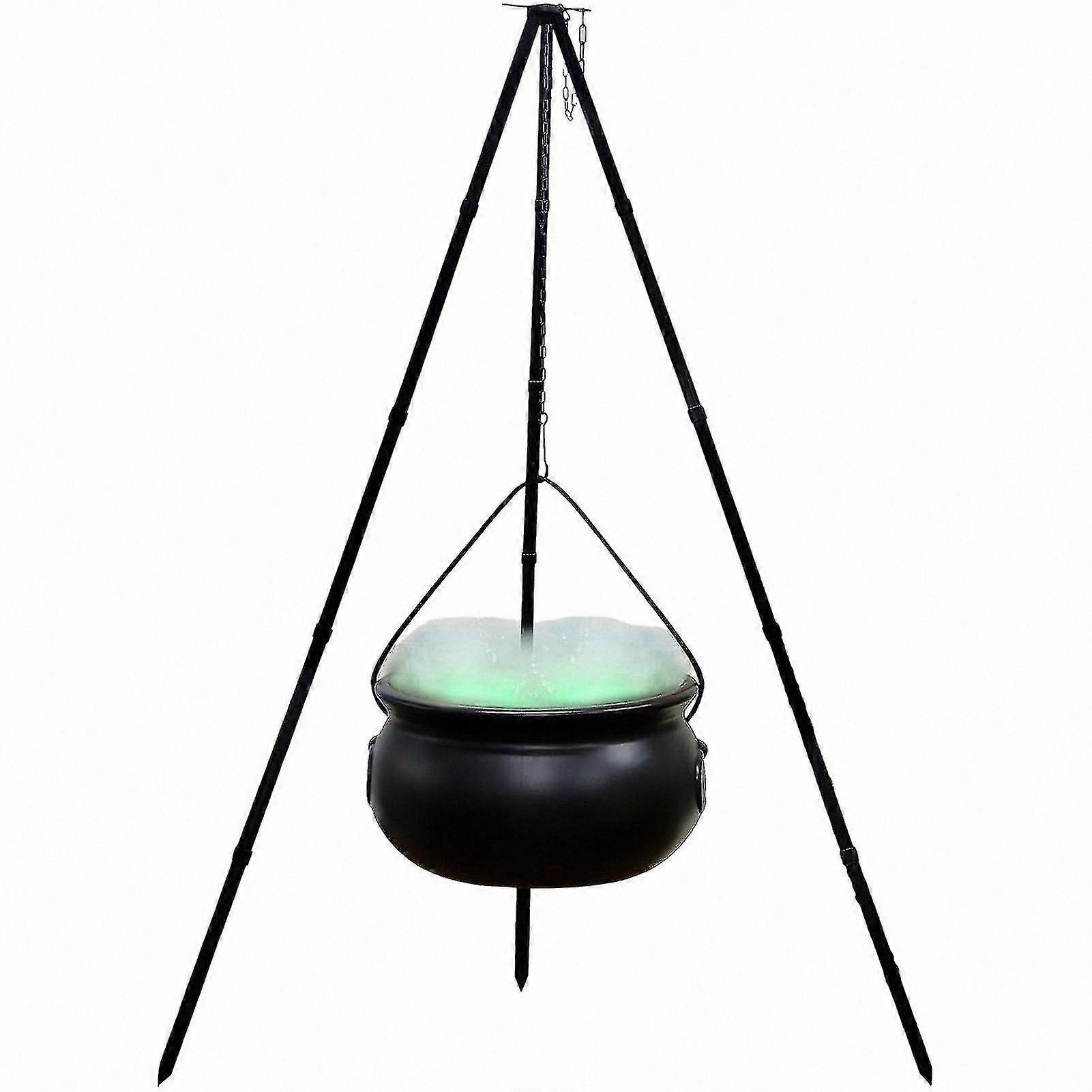 Halloween Decorative Light-Up Cauldron with Stand and Tripod for Home and Garden