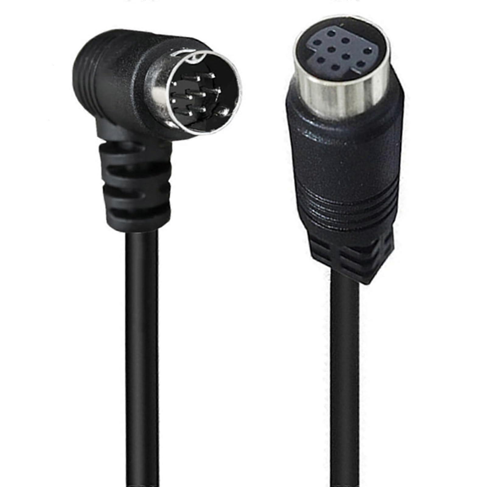 S Video 9Pin Cable Small DIN Cord For Auditory And Video Transmission With Straight Or Elbow Head 50cm