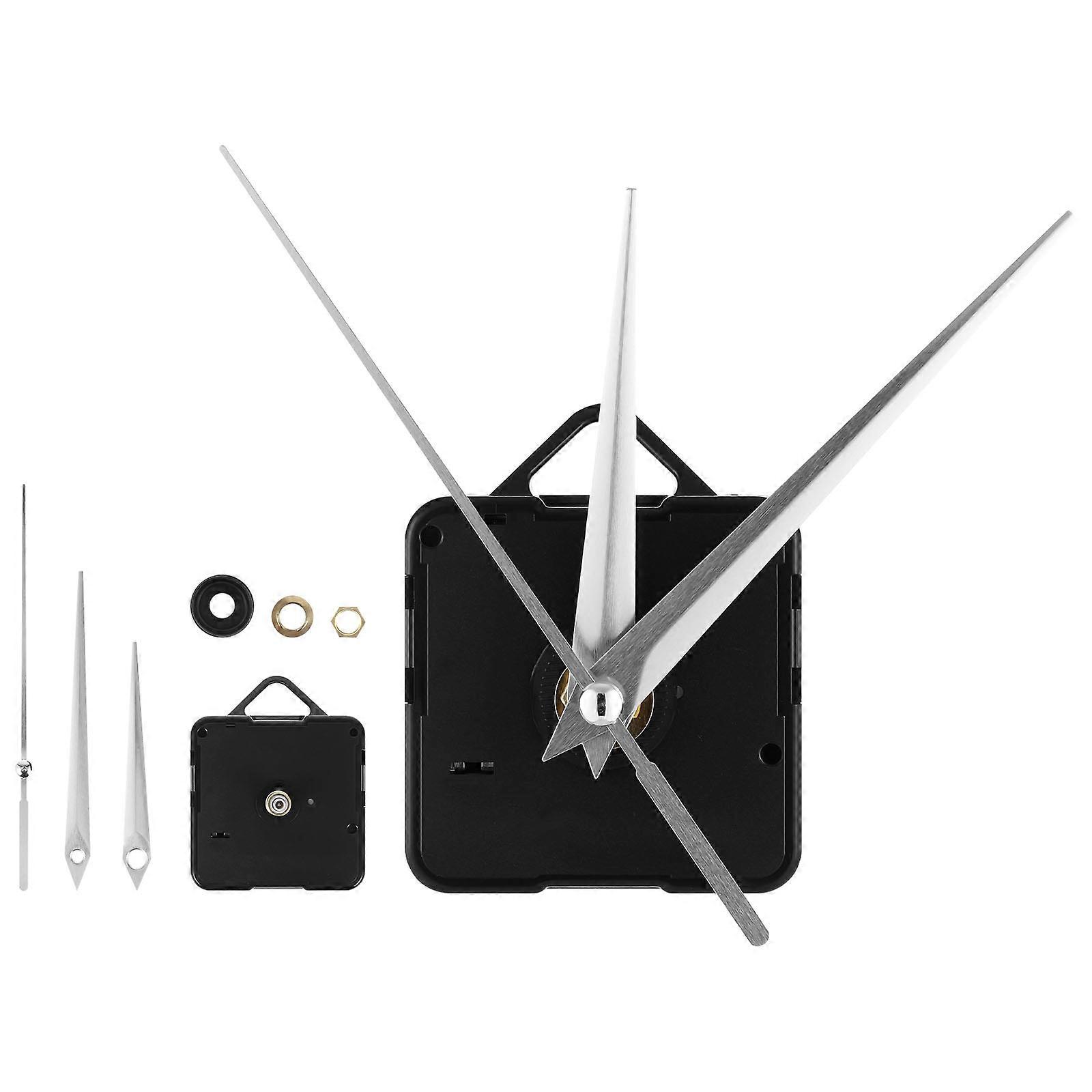 Movement Kit Clock Silver Wall Clock Movement Kit for Home Repair 3Pcs Set