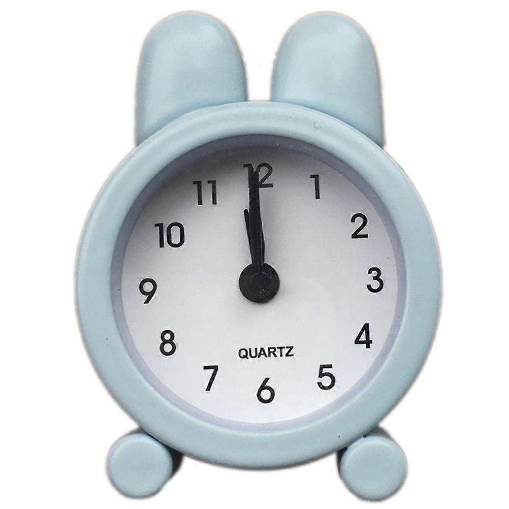 Blue Alarm Clock Metal Desktop Alarm Clock for Home Use 1Pcs Rabbit Ear Design