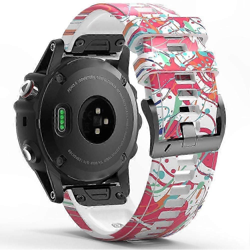 Printed Pattern Quick Release Replacement Strap for GPS Running Watches