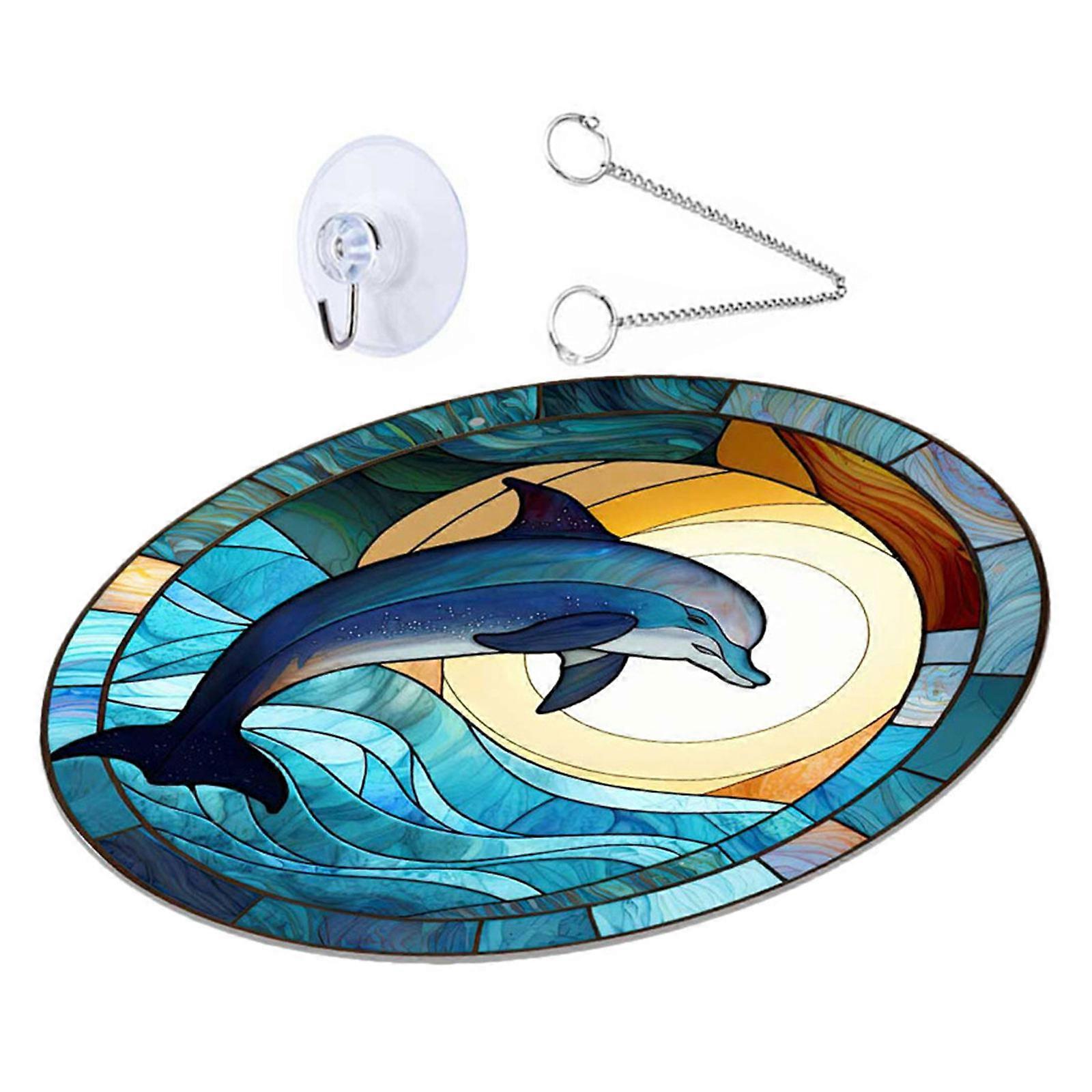 4Set Acrylic Dolphin Décor Square Design Suitable For Festivals Home Parties Eye-Catching Multi Color Decoration