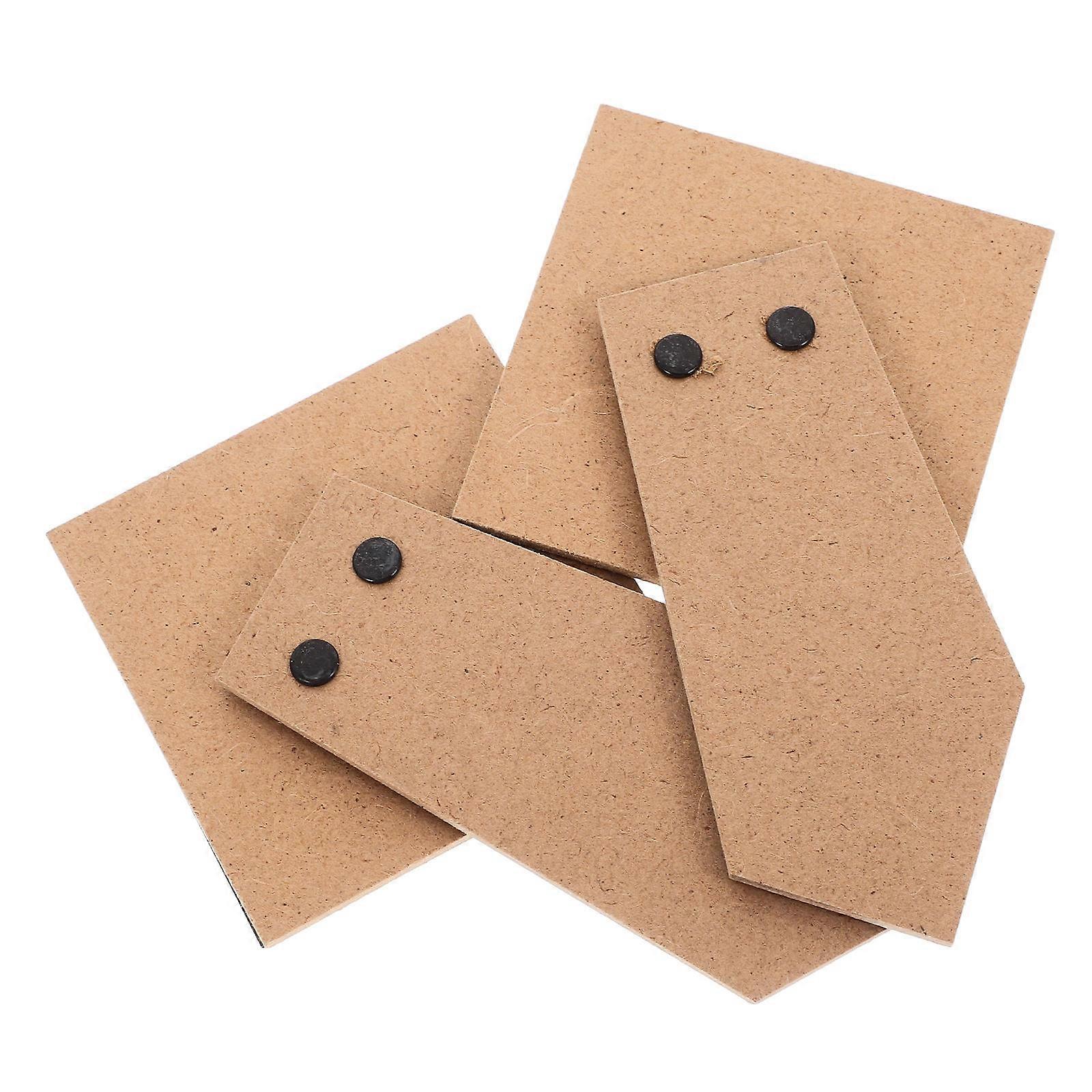 Cardboard Easel Back Wooden Light Brown for Picture Frames 4Pcs Tabletop Display