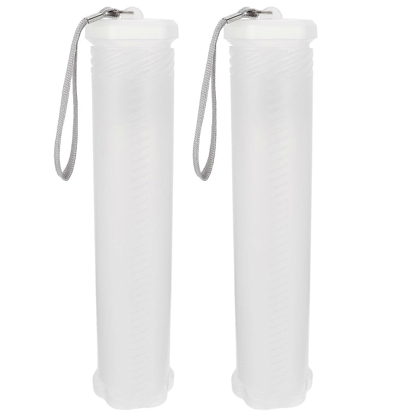 Pen Box Portable Telescopic Pencil Case Transparent Container 6Pcs