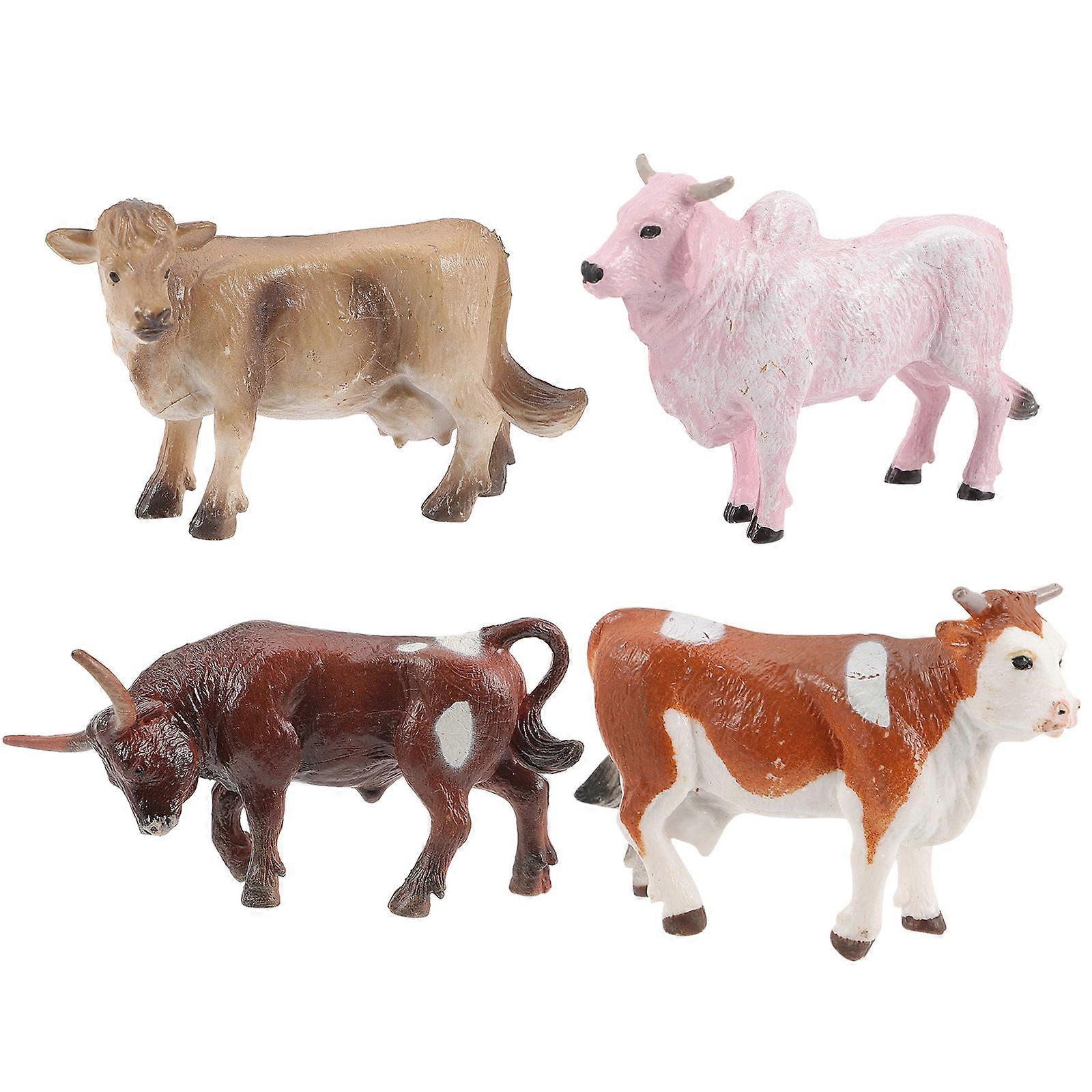 Cow Ornament Miniature Cow Ornaments for Playing 8Pcs Display