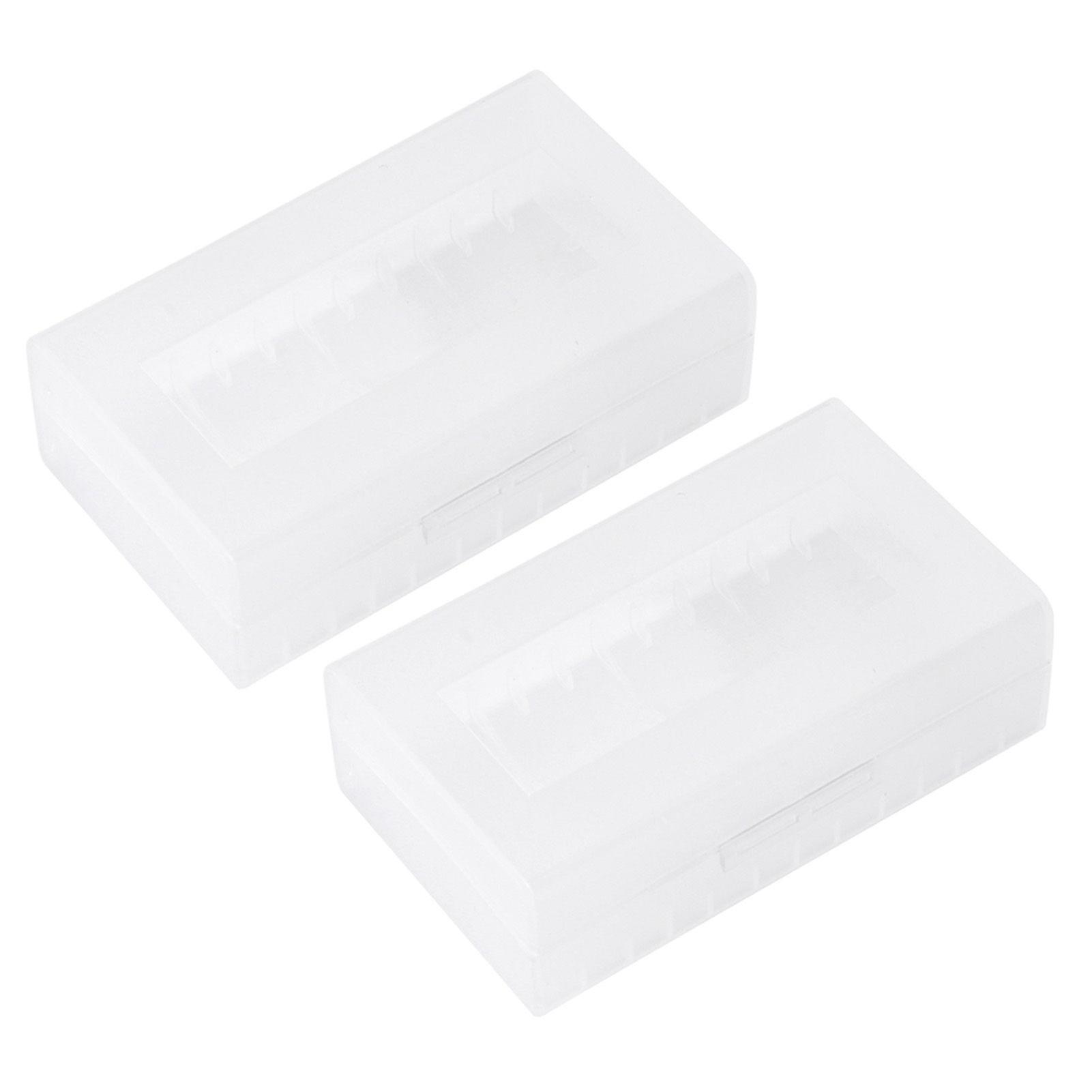 2PCS 2*20700/21700 Battery Box Container NonWaterproof Battery Storage Box