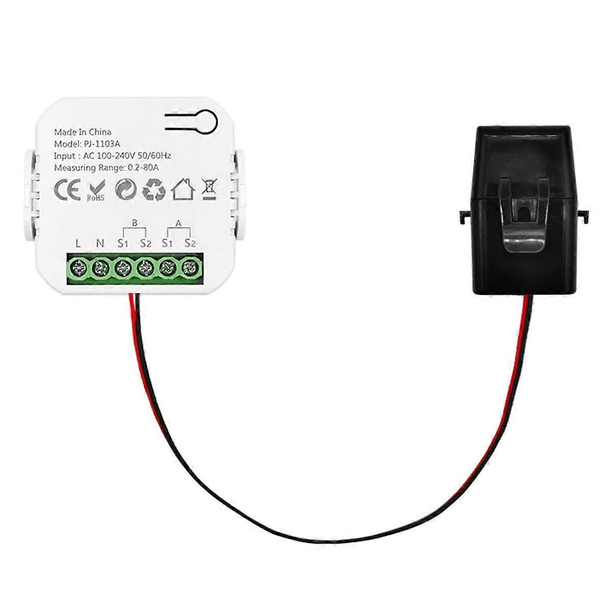 Tuya WIFI Smart Energy Meter 0.2-80A Power Production Consumption Bidirectional Power Monitor Support APP Control