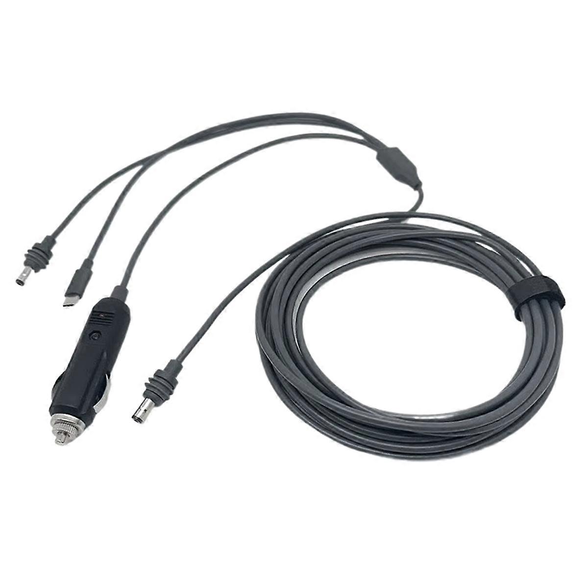 For Mini to DC Power Cable Mini Type-C Charging Cable Three-in-One to DC Power Style-5meters